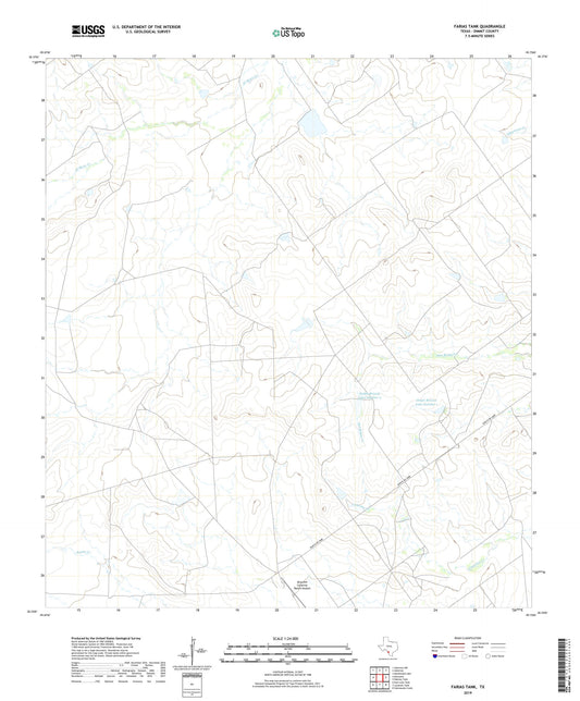 Farias Tank Texas US Topo Map Image