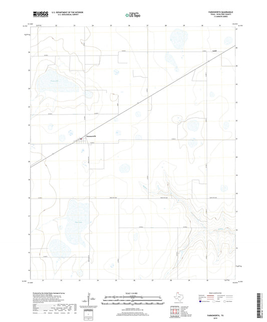 Farnsworth Texas US Topo Map Image