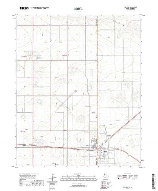 Farwell Texas US Topo Map Image