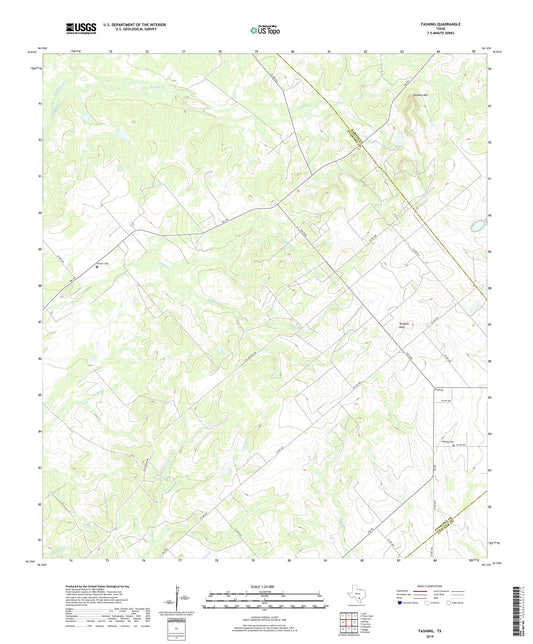 Fashing Texas US Topo Map Image