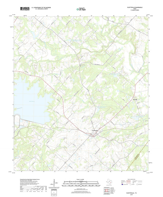 Fayetteville Texas US Topo Map Image