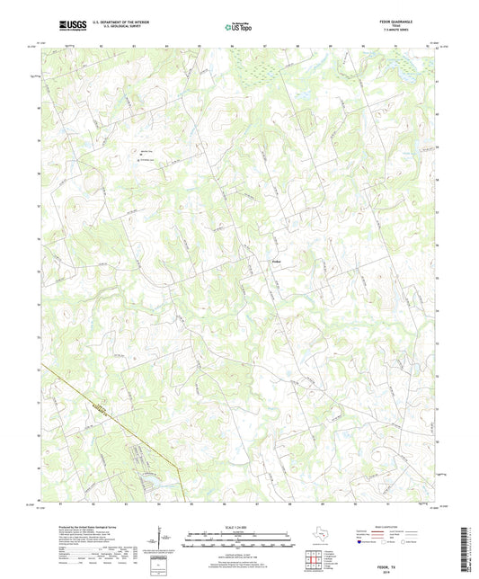 Fedor Texas US Topo Map Image