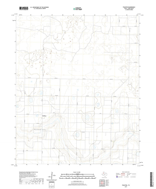Fieldton Texas US Topo Map Image