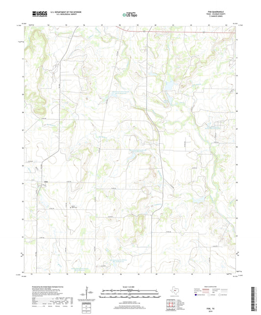Fisk Texas US Topo Map Image