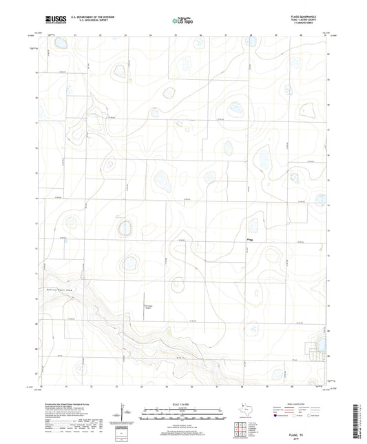 Flagg Texas US Topo Map Image