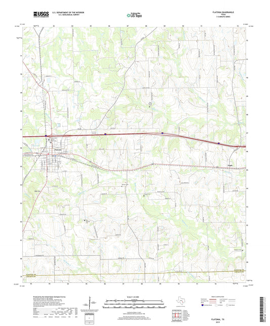Flatonia Texas US Topo Map Image
