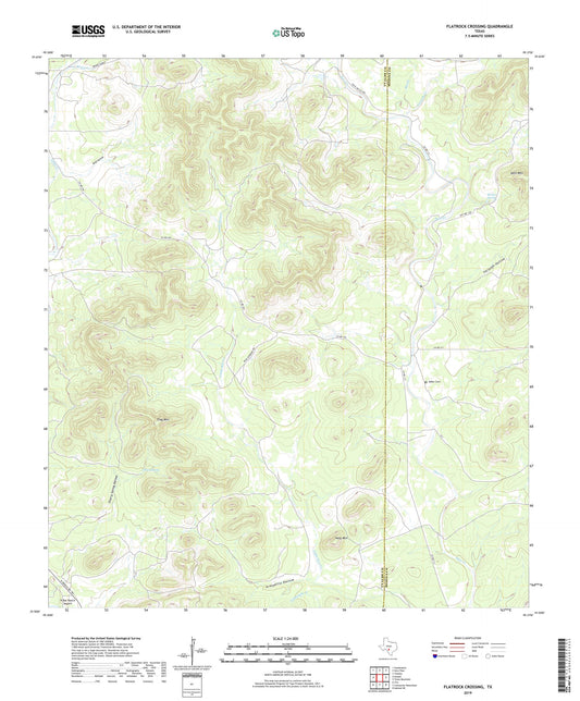 Flatrock Crossing Texas US Topo Map Image