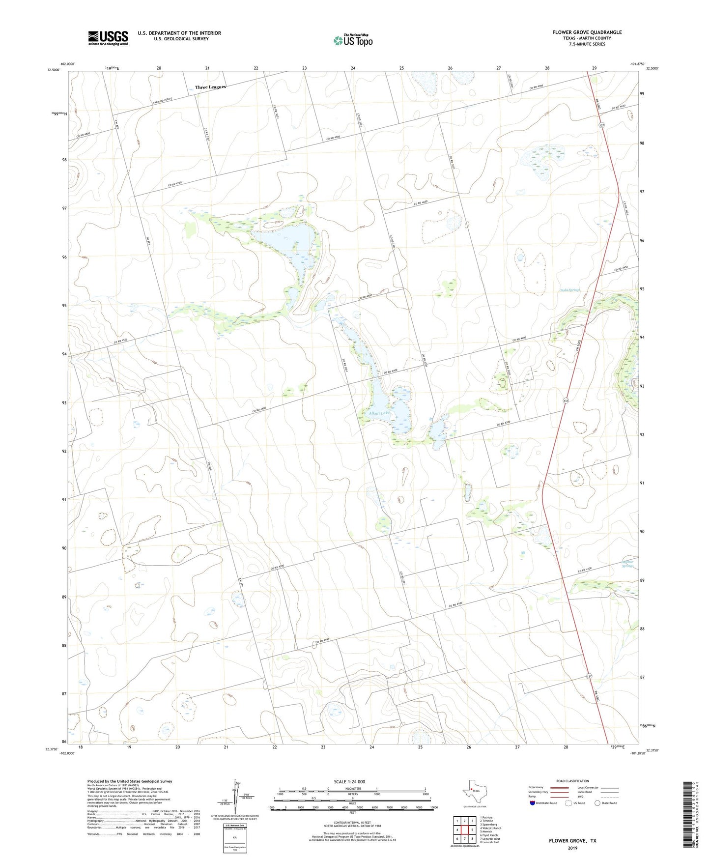 Flower Grove Texas US Topo Map Image