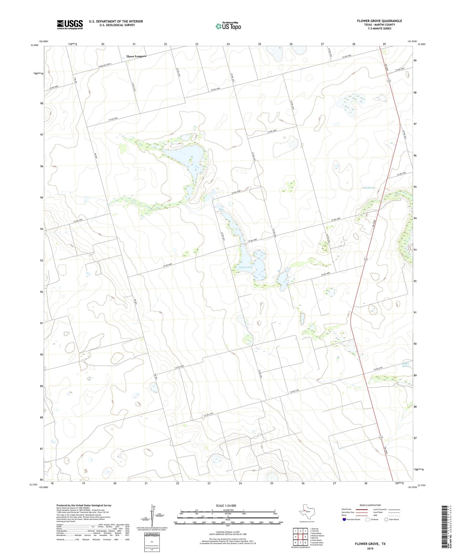 Flower Grove Texas US Topo Map Image