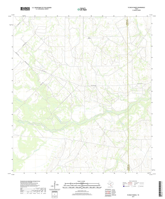 Flying W Ranch Texas US Topo Map Image
