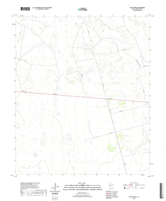 Flynt Ranch Texas US Topo Map Image