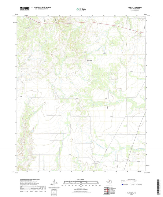 Foard City Texas US Topo Map Image