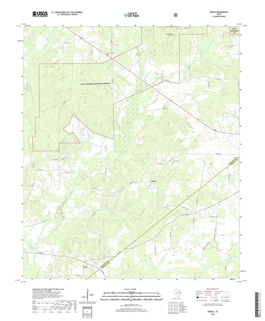 Fodice Texas US Topo Map Image