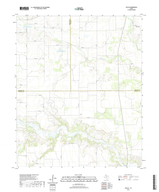 Folley Texas US Topo Map Image