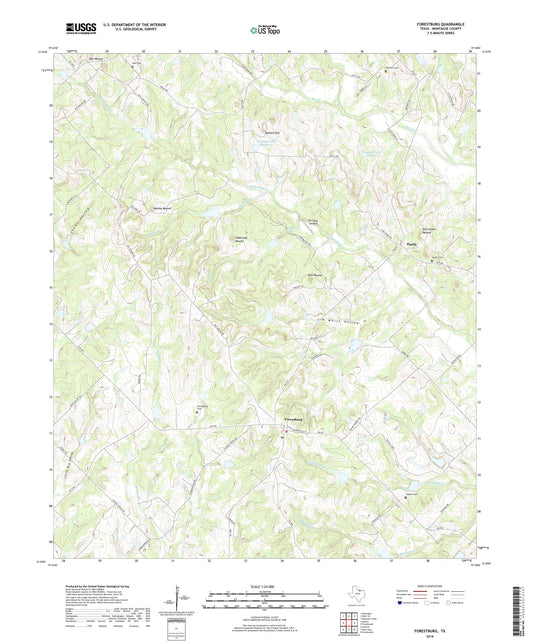 Forestburg Texas US Topo Map Image