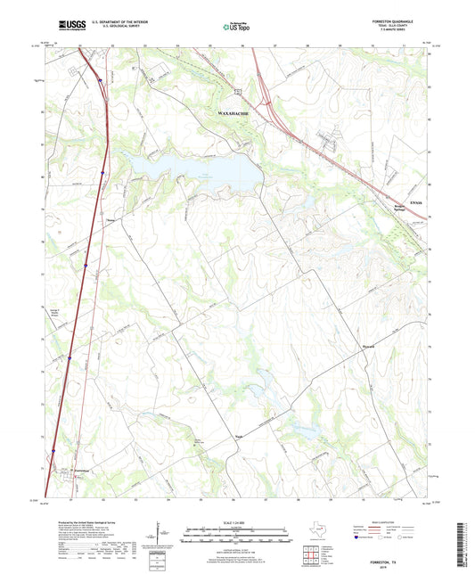 Forreston Texas US Topo Map Image