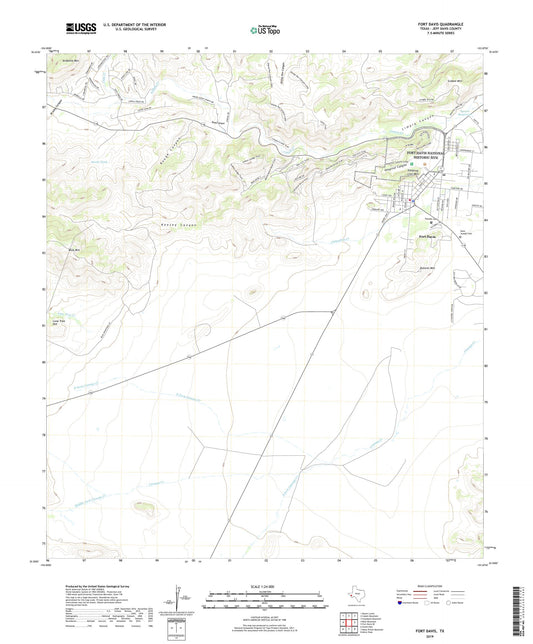 Fort Davis Texas US Topo Map Image
