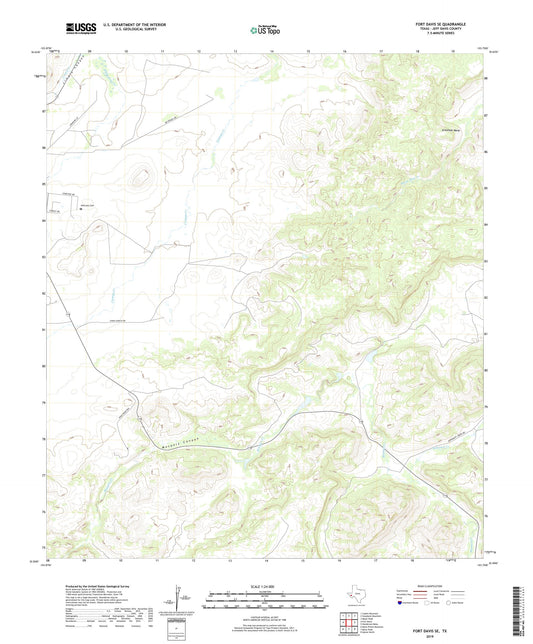 Fort Davis SE Texas US Topo Map Image