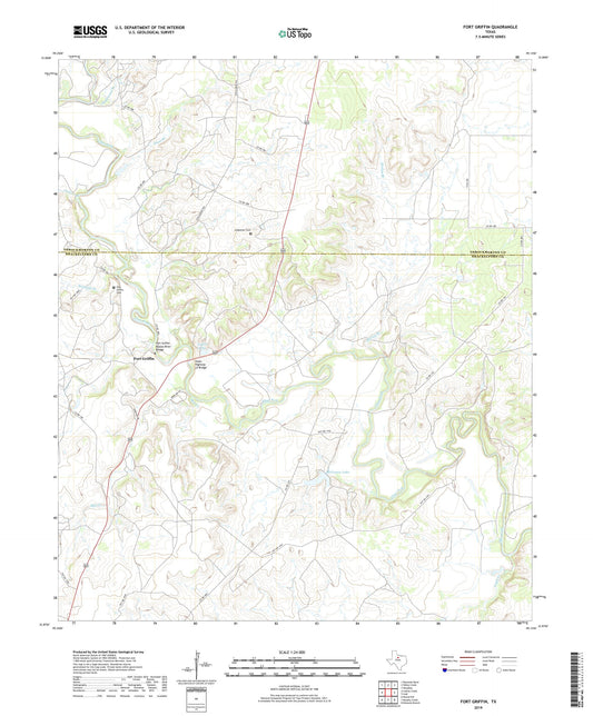 Fort Griffin Texas US Topo Map Image