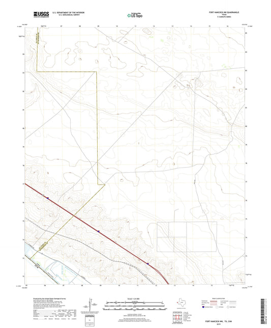Fort Hancock NW Texas US Topo Map Image