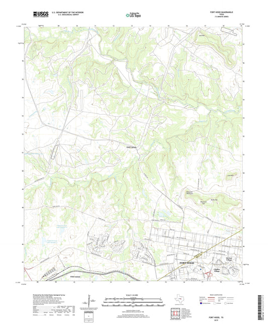 Fort Hood Texas US Topo Map Image