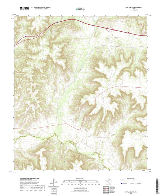 Fort Lancaster Texas US Topo Map Image