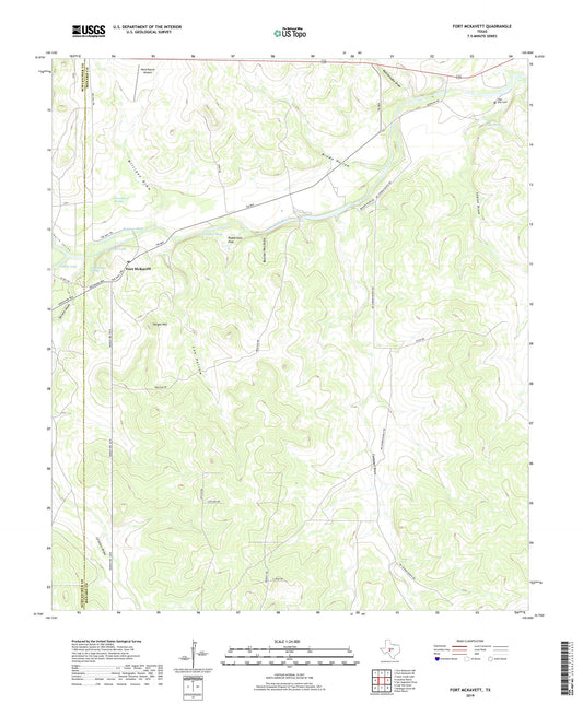 Fort McKavett Texas US Topo Map Image