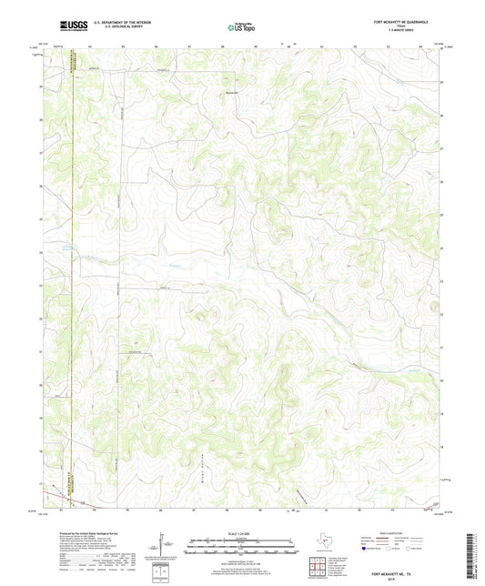 Fort McKavett NE Texas US Topo Map Image