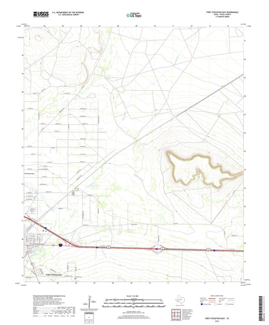Fort Stockton East Texas US Topo Map Image