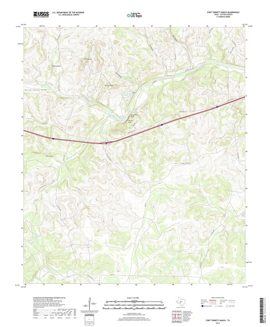 Fort Terrett Ranch Texas US Topo Map Image