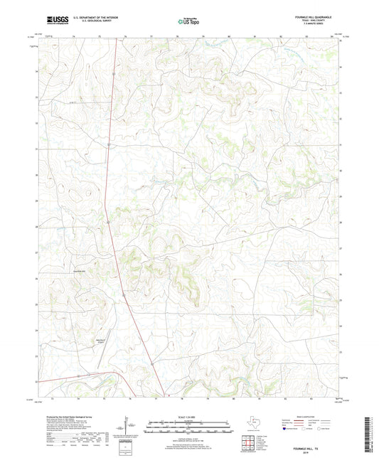 Fourmile Hill Texas US Topo Map Image