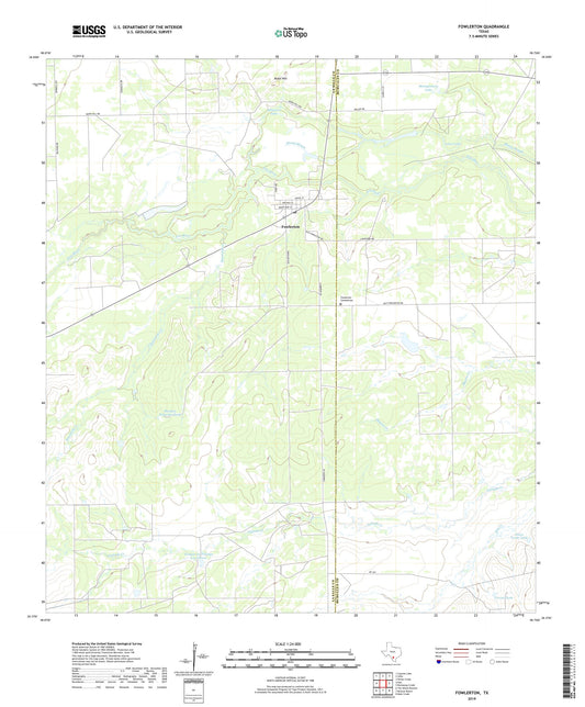 Fowlerton Texas US Topo Map Image