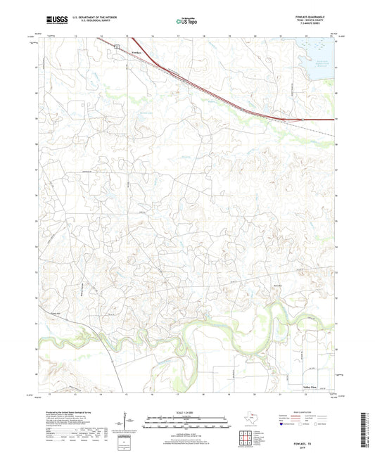 Fowlkes Texas US Topo Map Image