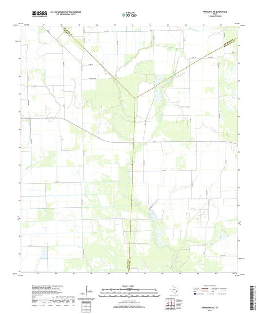Francitas NE Texas US Topo Map Image
