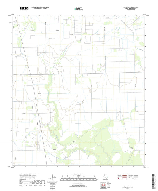 Francitas NW Texas US Topo Map Image