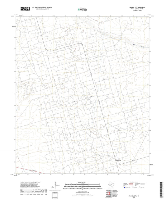Frankel City Texas US Topo Map Image