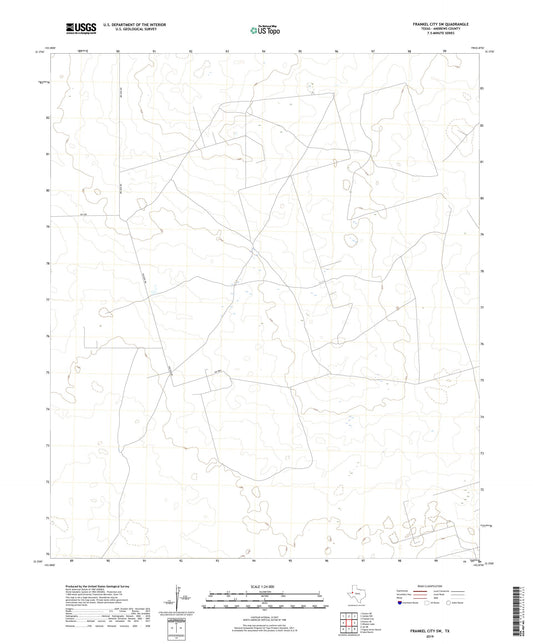 Frankel City SW Texas US Topo Map Image