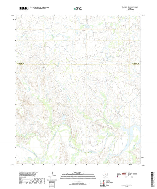 Franklin Bend Texas US Topo Map Image