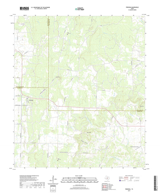 Fredonia Texas US Topo Map Image