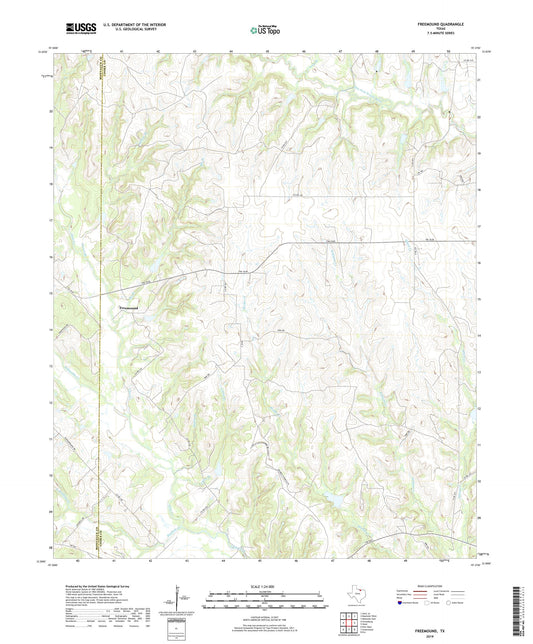 Freemound Texas US Topo Map Image