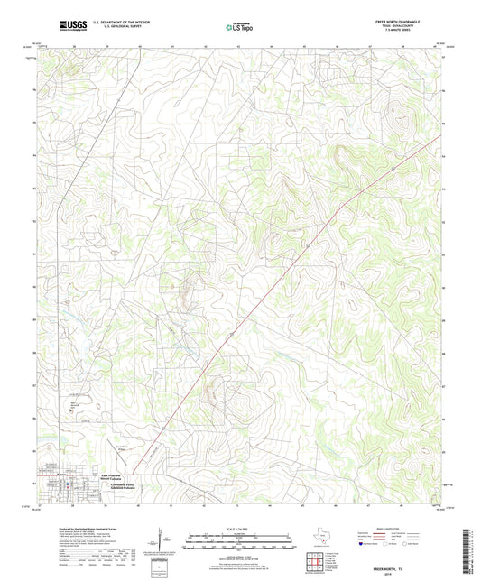 Freer North Texas US Topo Map Image