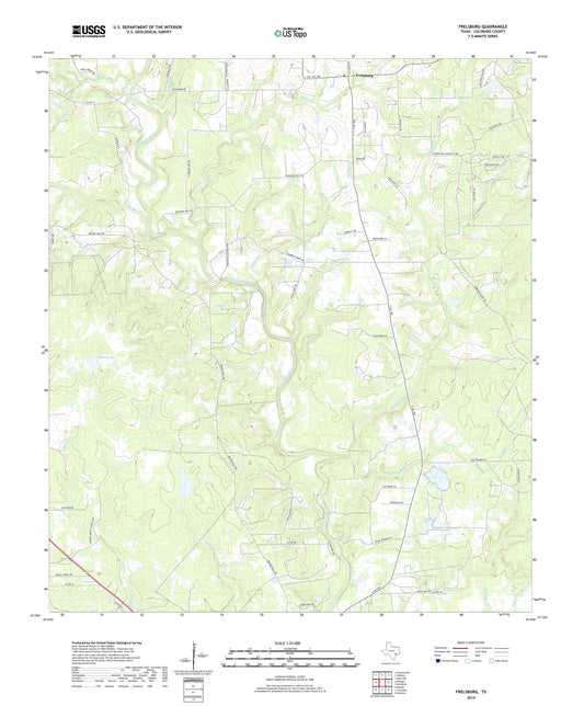 Frelsburg Texas US Topo Map Image