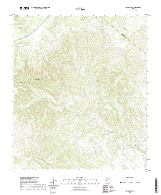 Fresno Creek Texas US Topo Map Image