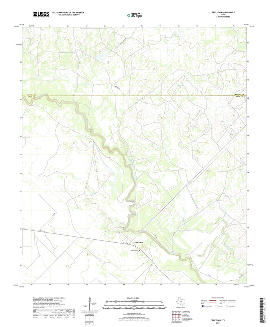 Frio Town Texas US Topo Map Image
