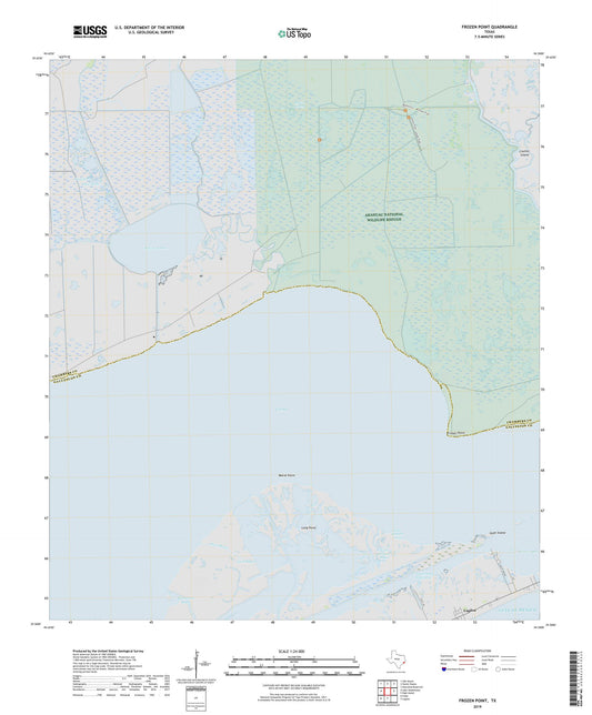 Frozen Point Texas US Topo Map Image