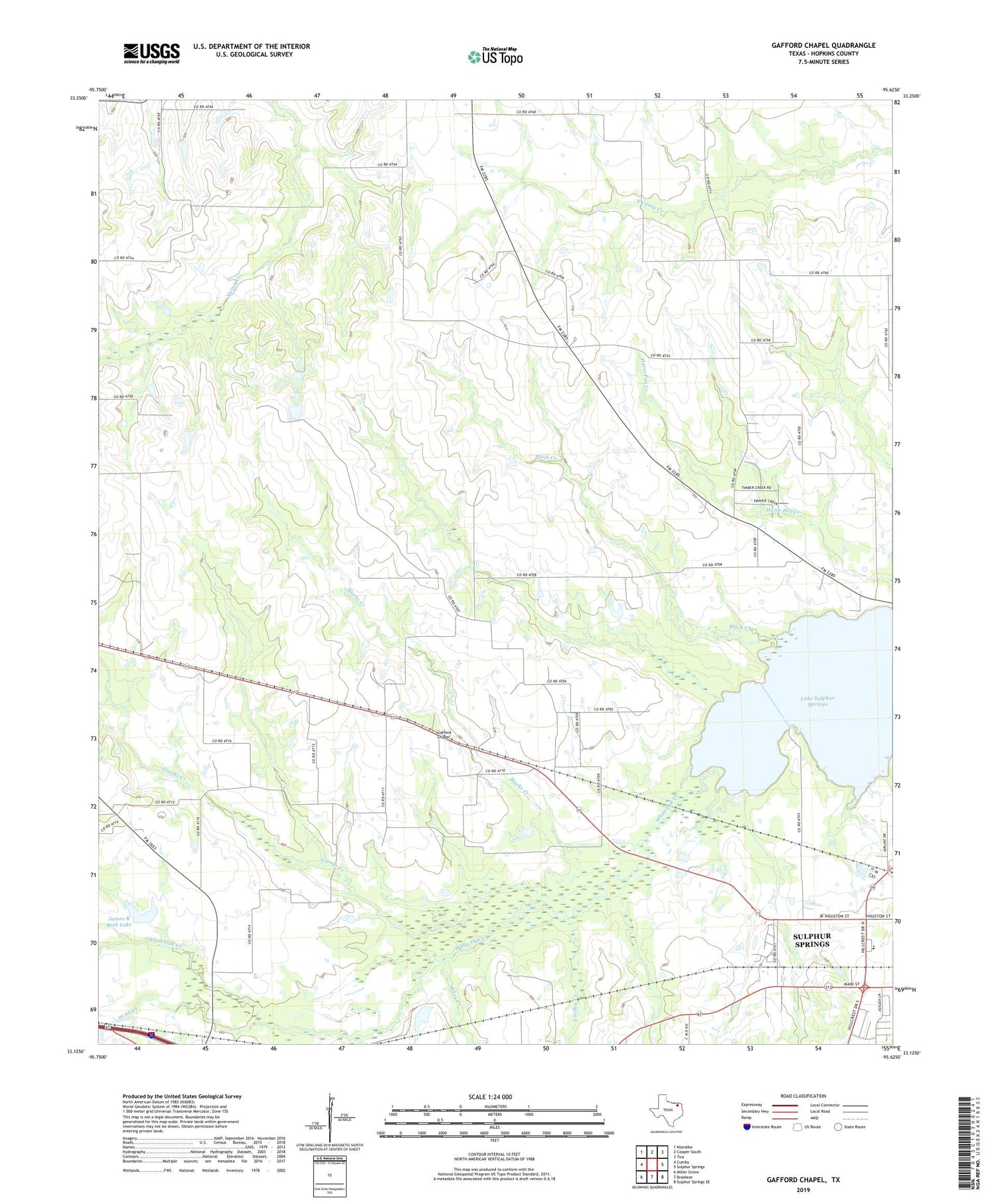 Gafford Chapel Texas US Topo Map Image
