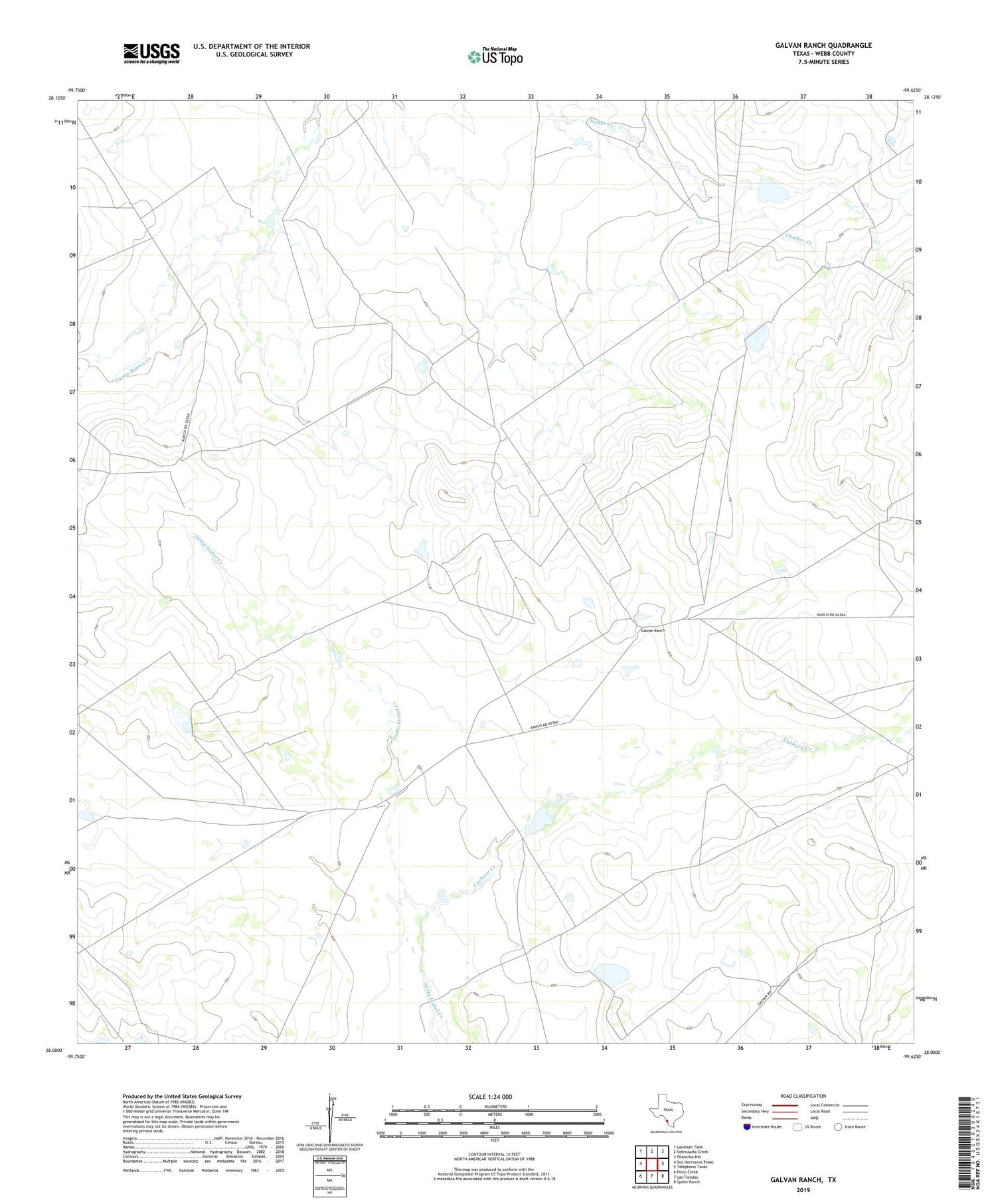 Galvan Ranch Texas US Topo Map Image