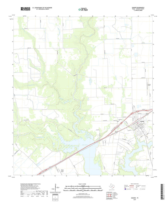 Ganado Texas US Topo Map Image