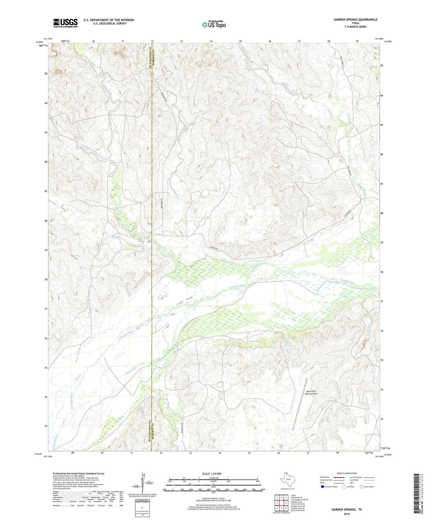 Garden Springs Texas US Topo Map Image