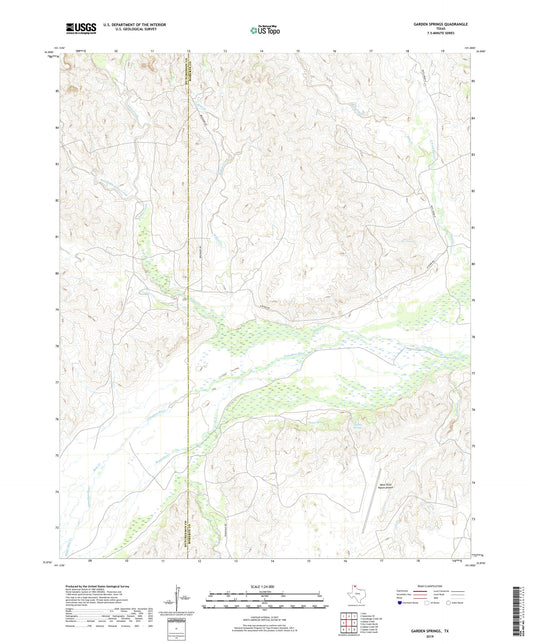 Garden Springs Texas US Topo Map Image